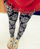 CUHAKCI 2017 Fashion Design Leggins Women Grid Leggings Floral Patterned Letter Print Leggins Female Cross Skull Stripe Leggings