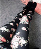CUHAKCI 2017 Fashion Design Leggins Women Grid Leggings Floral Patterned Letter Print Leggins Female Cross Skull Stripe Leggings