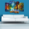 Cuadros Decoracion Walking In The Quiet Street Canvas Printings For Living Room  4Pcs Wall Painting Modern Arts cuadros modernos