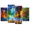 Cuadros Decoracion Walking In The Quiet Street Canvas Printings For Living Room  4Pcs Wall Painting Modern Arts cuadros modernos