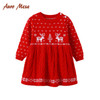 Christmas dress New Baby Girls Winter Dress vestido infantil baby christmas dress long sleeve red dress Girls Winter clothes