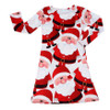 Christmas Dress For Gril New Children Baby Red Santa Claus Long Sleeves T-shirt Swing Party Dress Kids Vestido Infantil H20