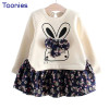 Christmas Dress for Girls 2017 Fashion Casaul Winter Children's Kid Clothing Long Sleeve Costumes Cartoon Splice Dresses Clothes