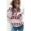 Christmas Deer Print Fleece Hoodies Women Ladies Winter Warm Jumper Snowflake Pullover Sweatshirts Cotton Tops Female Hoody