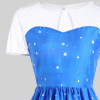Christmas Carriage Printed Vintage Dress Women 2017 Snowman Printed Christmas Party Dress Fashion Christmas Elk Dress Vestidos