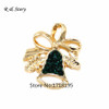 Christmas Bell Gold Plating Crystal Snap 18mm Metal Snap Button Jewelry Fashion 2017