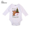christmas baby romper newborn infant baby boys girls cartoon deer Christmas tree print long sleeves romper autumn baby clothing