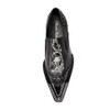 Christia Bella New Black Men Handmade Loafers with Dragon Embroidery USA Style Fashion Party and Banquet Men's Flat Plus Size 47