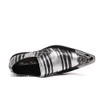 Christia Bella Fashion Metal Iron Poined Toe Mens Dress Shoes Zebra Print Genuine Leather Men Shoes Italian Business Oxford Shoe