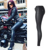 ChoosyVirgo Black woman PU Leather Skinny Pants Female sexy low waist Faux Leather Trousers pencil pants