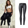 ChoosyVirgo Black woman PU Leather Skinny Pants Female sexy low waist Faux Leather Trousers pencil pants