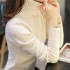 Chompas de mujer para el invierno 2017 Autumn Women Knitted Sweaters and Pullovers Turtleneck Long Sleeve Solid Trui dames