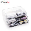 CHOICEFUN Office Container Storage Box 3 Drawers Acrylic Plastic Office Desk Organizer SF-1005-1
