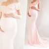 Baby Shower Gown Sweetheart Neckline Gown Fitted Maternity Dress