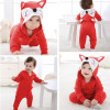 Baby Rompers New born baby girls boys clothes 2017 Cartoon Panda warm winter animal Pajamas roupas de bebe recem nascido