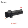 MUCIAKIE 1 piece 1/2'' (3/4'') Male Thread to 16mm (20mm, 25mm) PE Pipe By-pass Connector Garden Watering Fitting for Irrigation