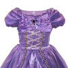MUABABY Girls Princess Rapunzel Dress Costume Children Deluxe Tangled Dress up Clothing Kids Girl Part Dress Halloween Birthday