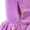 MUABABY Girls Princess Dresses Child Tangled Rapunzel Costume Kids Short Sleeve Flower Summer Party Dress Girl Birthday Clothing