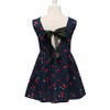 MUABABY 2-7T Girl Dress Baby Kids Summer Flower Cherry Backless Sundress Girl Cotton Sleeveless Princess Beach Casual Dresses