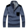 Mu Yuan Yang Sweaters 2017 Autumn And Winter Casual Knitwear Male Pullovers Half Turtleneck Men's Sweaters Wool Blending Sweater