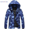 Mu Yuan Yang Hooded White Duck Down Jackets Flowers Pattern 50% Off Men' s Down Jackets 2017 Warm Clothing Hooded Coat Overcoat