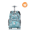 MSMO Rolling Backpack Children Trolley School Bags Laptop 18 Inch Multifunction Wheeled Bookbag Travel Bag for Kids and Students