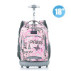 MSMO Rolling Backpack Children Trolley School Bags Laptop 18 Inch Multifunction Wheeled Bookbag Travel Bag for Kids and Students