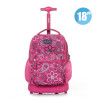 MSMO Rolling Backpack Children Trolley School Bags Laptop 18 Inch Multifunction Wheeled Bookbag Travel Bag for Kids and Students