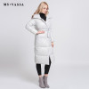 MS VASSA Women Down Jacket 2017 New Autumn Winter long Coats White duck down turn-down collar plus size 6XL 7XL outerwear