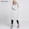 MS VASSA Women Down Jacket 2017 New Autumn Winter long Coats White duck down turn-down collar plus size 6XL 7XL outerwear