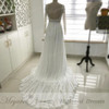 Mryarce Unique Lace Long Sleeves Open Back Hippie Style Wedding Dress Chiffon Detachable Train Boho Chic Rustic Bridal Gowns