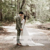 Mryarce Unique Lace Long Sleeves Open Back Hippie Style Wedding Dress Chiffon Detachable Train Boho Chic Rustic Bridal Gowns