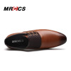 MRCCS New Gentle Men's Fashion Dress Shoes,Leather Oxford Shoes ,Side Lace Up Design Round Toe Casual Business Big Size 38-47