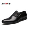 MRCCS New Gentle Men's Fashion Dress Shoes,Leather Oxford Shoes ,Side Lace Up Design Round Toe Casual Business Big Size 38-47