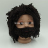 Mr.Kooky Wig Beard Hats Hobo Rasta Caveman Handmade Knitted Warm Winter Caps Baby Boy Girl Halloween Gift Funny Children Beanies