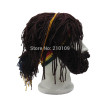 Mr.Kooky Wig Beard Hat Rasta Beanie Caveman Bandana Handmade Crocheted Gorro Winter Men's Halloween Costume Funny Birthday Gifts