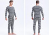 Mr.Gun Men Striped Long Johns Underwear Set Winter Suits Round Neck Base Layer for Man Thermo Underwear Warm Intimates Fashion