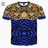 Mr.1991INC&amp;Miss.GO Summer New Mr GUGU &amp; Mis GO versa T Shirt 3D Gold flower Du Jin Sha printing T-shirt Tops Tees