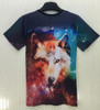 Mr.1991INC Summer t shirt men/women Fashion 3d tshirt print wolf space/galaxy T-shirt Hiphop lovely t shirt T54