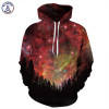 Mr.1991INC New Fashion Men/women Hoodies With Cap Print Stars Tree Space Galaxy 3d Sweatshirts Autumn Winter Thin Hooded Hoody