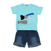 2018 Summer fish Pattern Kids Clothes Sets Baby boy Clothes T-shirt + jeans Newborn clothes baby clothing set infant suit