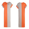 2018 Summer Fashion Patchwork Color Women Elegant Dresses Plus Size Loose Maxi Dress Casual Beach Tunic Vestido D28-AB-43