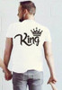 2018 Summer family Tshirt O-neck King Queen prince Princess Crown Letter Print Tee Cotton Couple Casual Shirt Valentine Matching