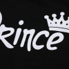 2018 Summer family Tshirt O-neck King Queen prince Princess Crown Letter Print Tee Cotton Couple Casual Shirt Valentine Matching