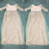 2018 summer Elegant Women Floral Lace Long Dress Floor Length Party Dressess Ladies Half Sleeve Chiffon Dress With Lace S-XXL