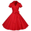 2018 Summer Dress Women Polka Dot Dress Vintage Rockabilly Swing Feminino Vestidos V Neck Short Sleeves Retro Party Dresses