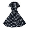 2018 Summer Dress Women Polka Dot Dress Vintage Rockabilly Swing Feminino Vestidos V Neck Short Sleeves Retro Party Dresses