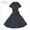 2018 Summer Dress Women Polka Dot Dress Vintage Rockabilly Swing Feminino Vestidos V Neck Short Sleeves Retro Party Dresses
