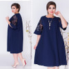 2018 Summer Dress Plus Size Women Dress Lace Sleeve Flare Casual Loose Dress 5XL 6XL Big Size Beach Dress Female Vestidos