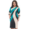 2018 Summer dress colorblock printed plus size women dress bodycon bandage dress 5XL 6XL large elegant work dress female vestido